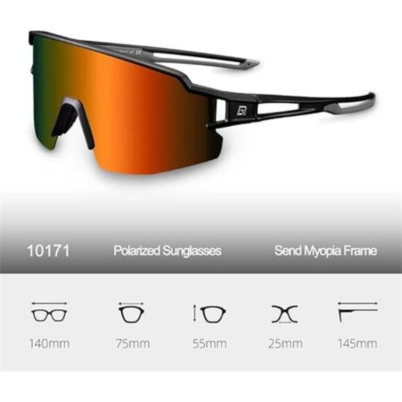 Polarized Sunglasses for Men Women UVProtection Cycling Sunglasses Sport Glasses - Picture 6 of 7